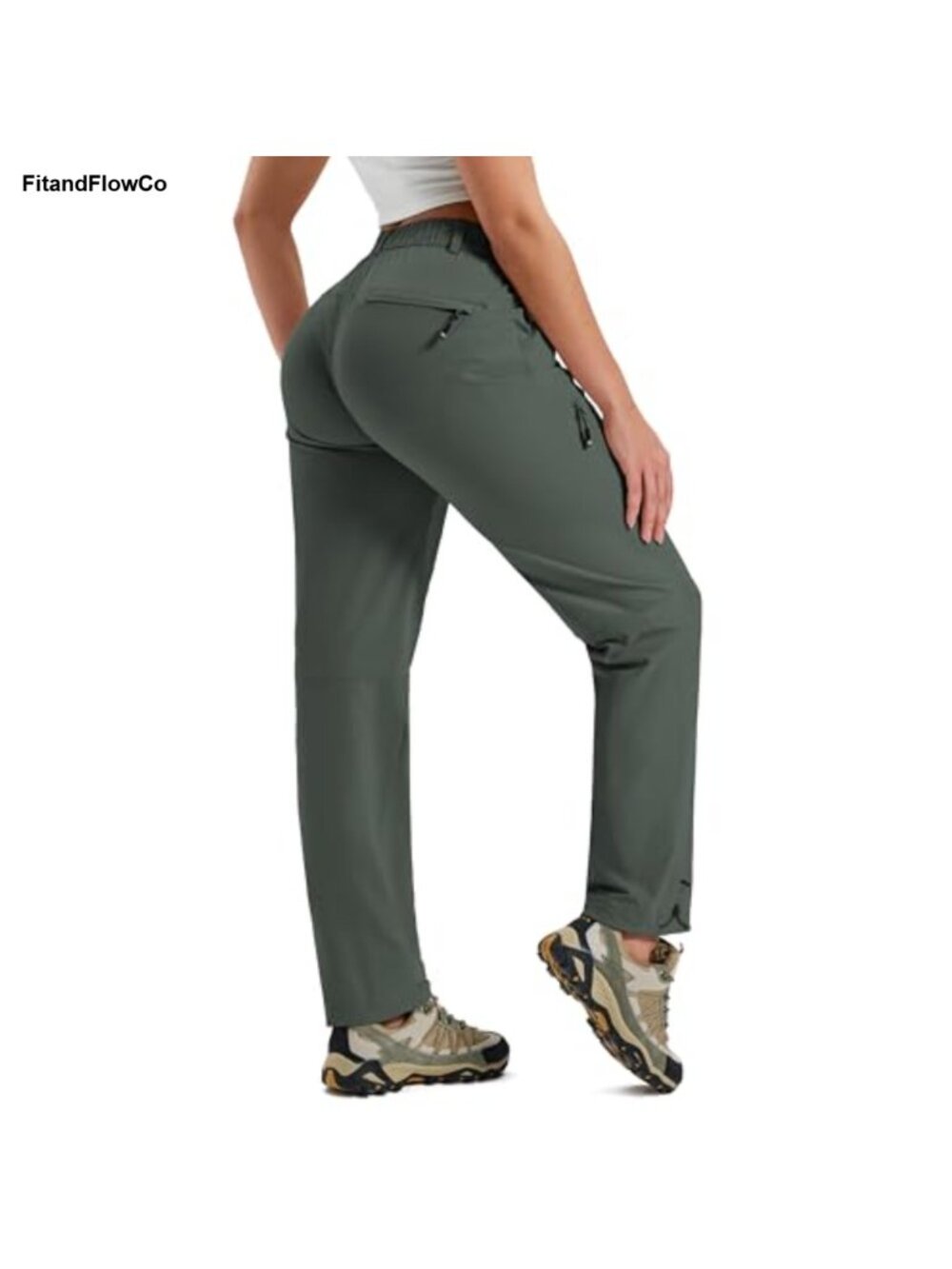 Hiking Cargo Pants UPF50 Quick Dry Lightweight 5 Pockets Straight Leg